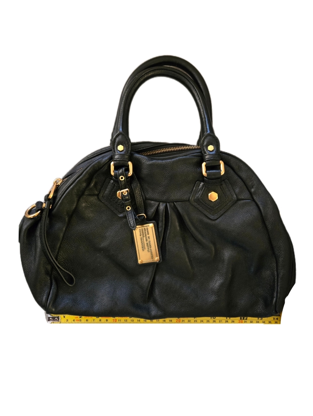 🖤 Marc By Marc Jacobs Classic Q Groovee Satchel Black Leather Crossbody Bag - Picture 14 of 16